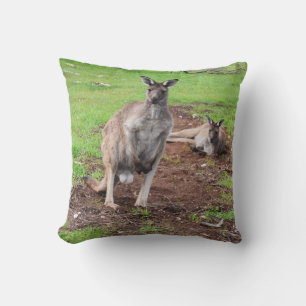 Almofada Homem Australiano Buck Kangaroo, Jogue Cushion.