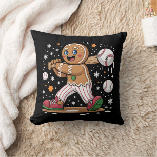Almofada Homem de Biscoito de Natal Esportista de Beisebol