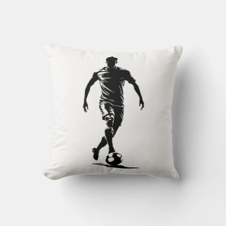 Almofada Homem de futebol com design de bola.