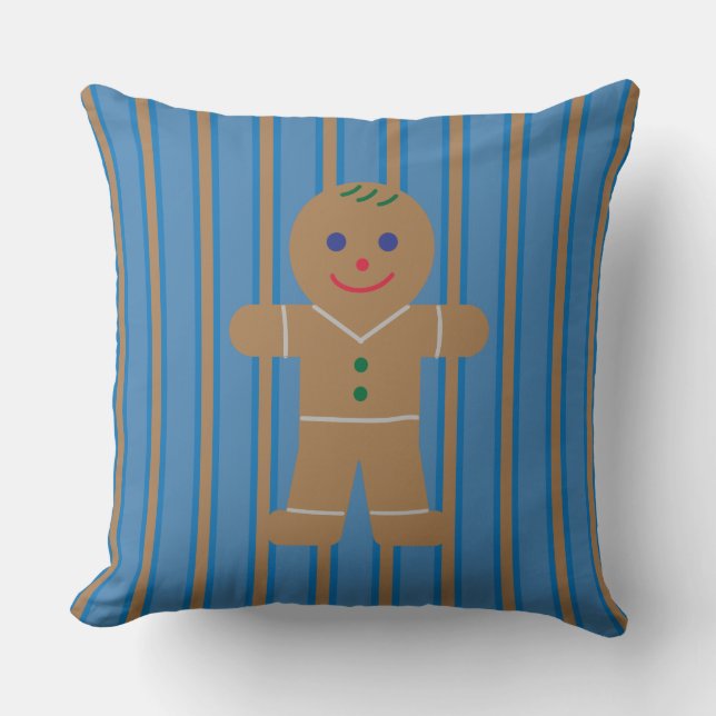 Almofada Homem de Gingerpão de Diversão e Rico (Frente)