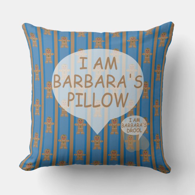 Almofada Homem de Gingerpão de Diversão e Rico (Frente)