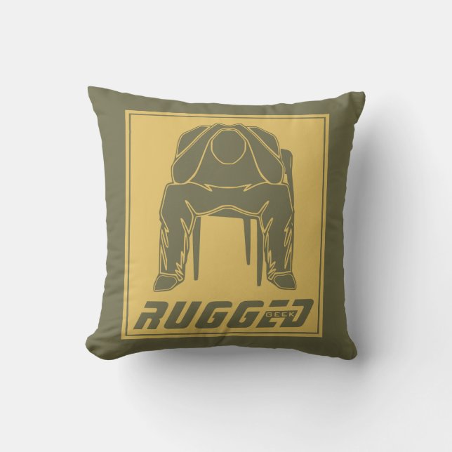 Almofada Homem resistente de ouro verde | Pensador (Frente)