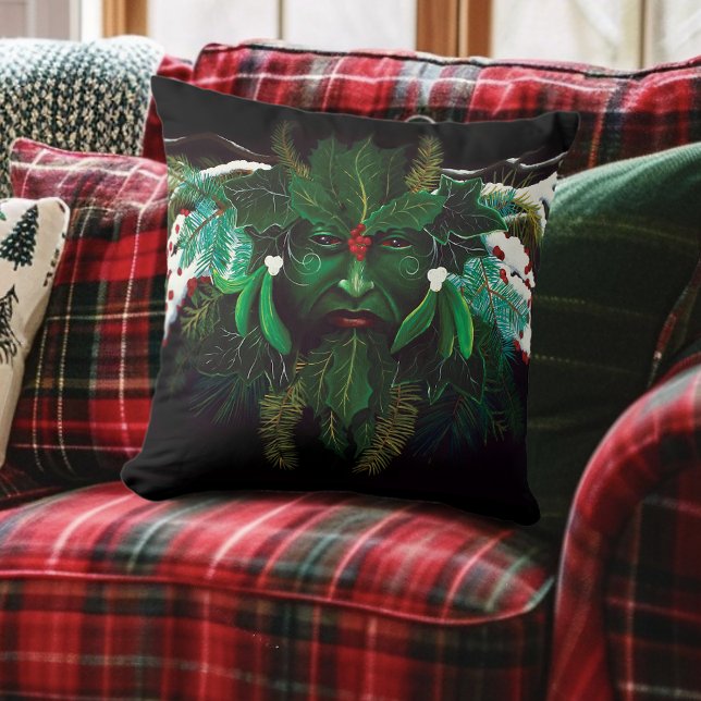 Almofada Homem Verde de inverno de Natal (Criador carregado)