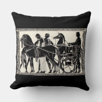 homens e impressão romanos antigos dos cavalos