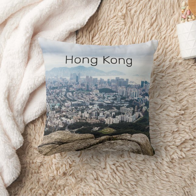 Almofada Hong Kong Lion Hill Skyline Panorama Souvenir (Cobertor)