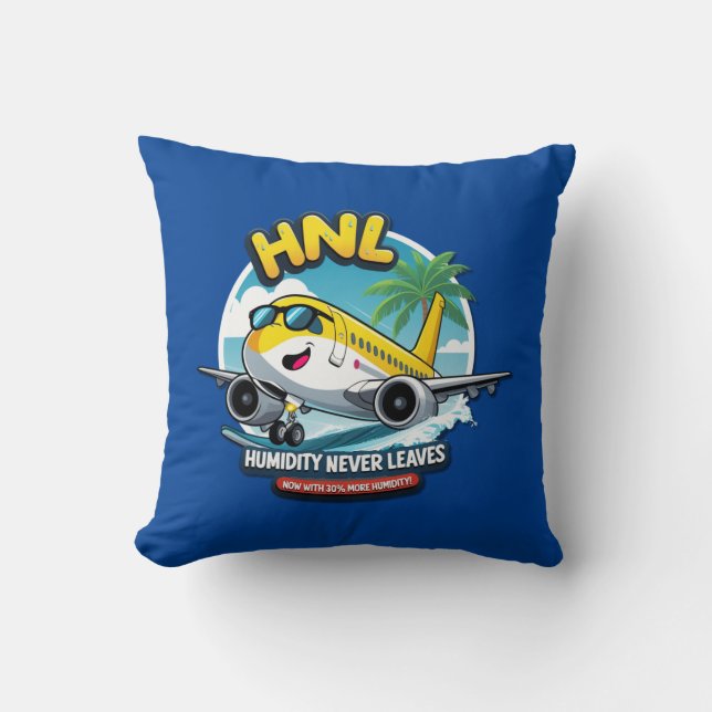 Almofada Honolulu HNL Airport Code Throw Pillow (Frente)