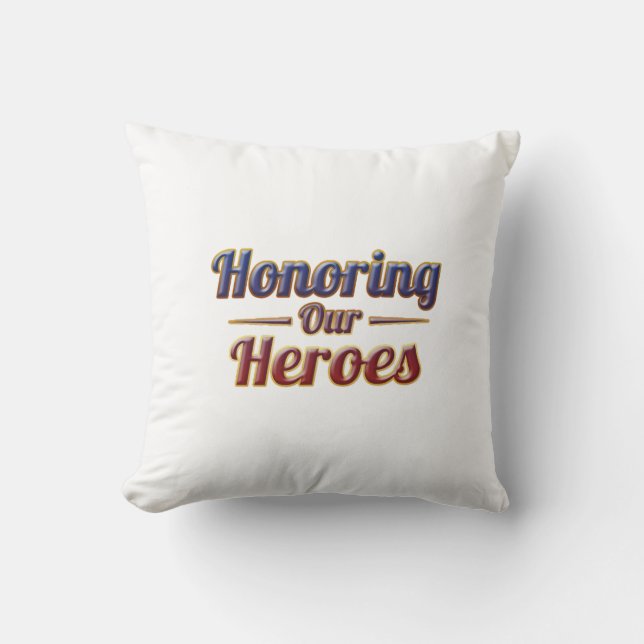 Almofada Honoring Our Heroes / Cojín Día de los Caídos (Frente)