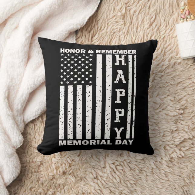 Almofada Honra Lembre-Se Feliz Dia Memorial Bandeira Dos Eu (Cobertor)