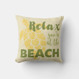 Almofada Honu Sea Turtle Hawaiai Relax Beach Reversible