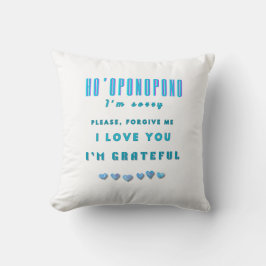 Almofada Ho'oponopono Healing Mantra - Azul Claro Espiritua