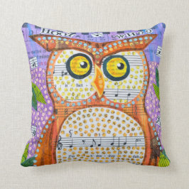 Almofada Hoot Owl & Singing Bird