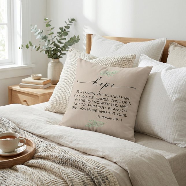 Almofada Hope Bíblia Verse de Jeremiah 29:11 (Criador carregado)