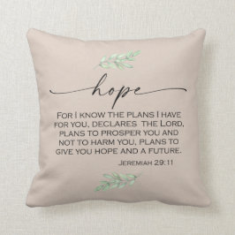 Almofada Hope Bíblia Verse de Jeremiah 29:11