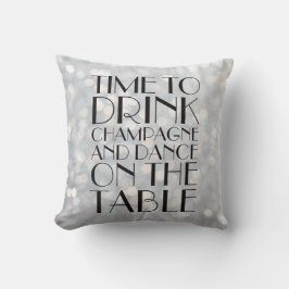 Almofada Hora de beber prata de champanhe de 1920