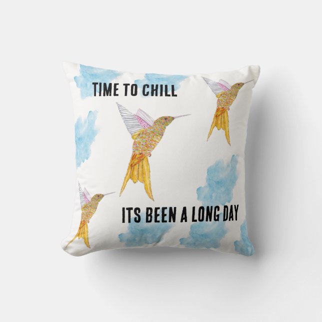 Almofada Hora de derrubar os beija-flores (Frente)