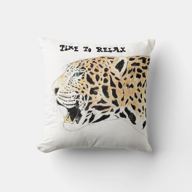 Almofada Hora de relaxar Leopardo (Frente)