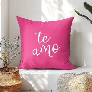 Almofada Hot Pink Branco Te Amo