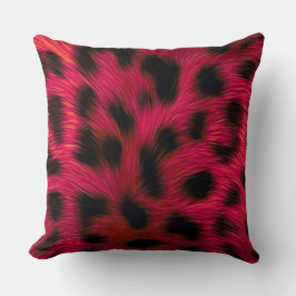 Almofada Hot Pink Leopard Print Faux