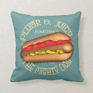 Almofada Hotdog poderoso do cão personalizado