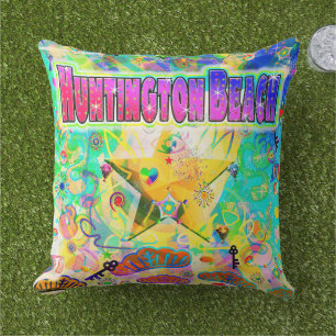 Almofada Hour de época de praia de Huntington