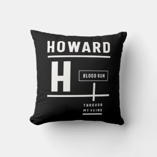 Almofada Howard Personalizated Name Birthday Gift