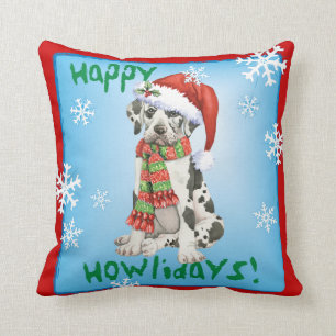 Almofada Howliday feliz great dane