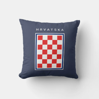 Almofada Hrvatska Checker Azul Fronteira