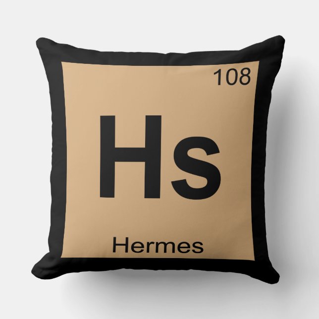 Almofada Hs - Hermes Deus Química Símbolo de Mesa Periódico (Frente)