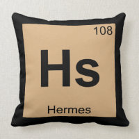 Hs - Hermes Deus Química Símbolo de Mesa Periódico
