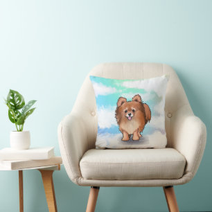 Almofada Huggable da Pomerânia KiniArt