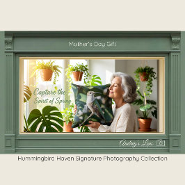 Almofada Hummingbird Fine Art Gift for Mom | Throw Pillow 