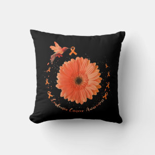 Almofada Hummingbird Laranja Leucemia de girassol Conhecime
