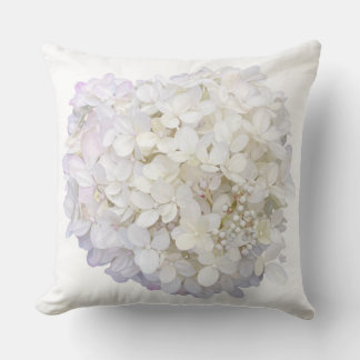 Almofada Hydrangea - Blush branco e roxo - Travesseiro deco