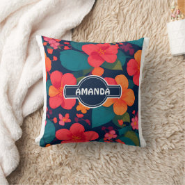 Almofada Hydrangea Pastel Padrão Personalizado Colorido