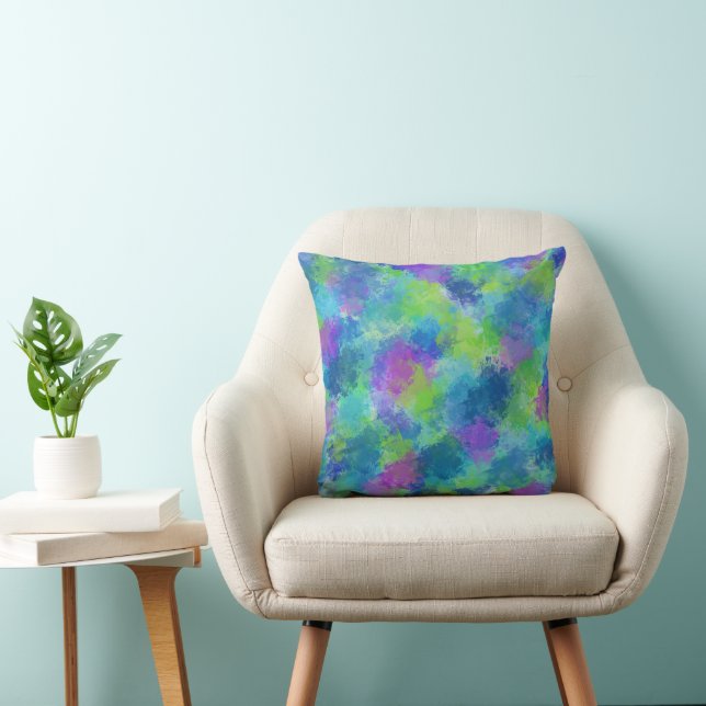 Almofada Hydrangeas Abstrato (Cadeira)