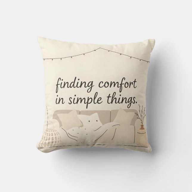 Almofada Hygge Throw Pillow | Cozy Scandinavian Home Decor (Frente)