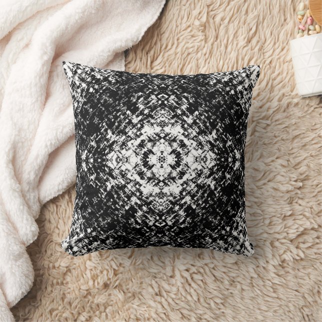 Almofada Hypnotic Abstract Black And White Modern Art (Cobertor)