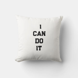 Almofada I Can Do It  Motivational Throw Pillow