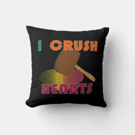 Almofada "I Crush Hearts" Anti-Valentine's Day Pillow