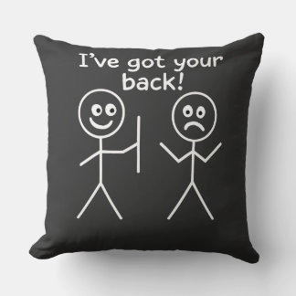 Almofada I Got Your Back Stick Figure Graphic Friendship