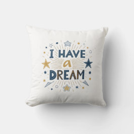 Almofada I Have a Dream Starburst Typography Art