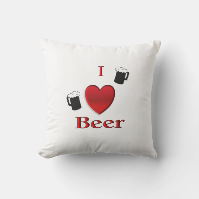 Almofada I Heart Beer Design (Frente)