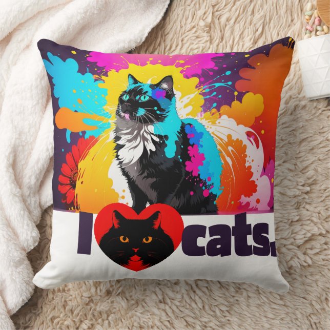 Almofada I Heart Cats (Cobertor)