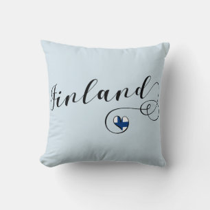 Almofada I Heart Finland, Finlandês Flag