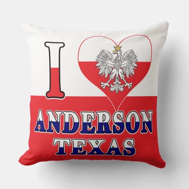 Almofada I Heart Love Anderson Texas (Frente)