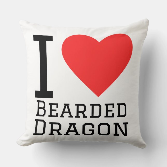 Almofada I love bearded dragon (Frente)