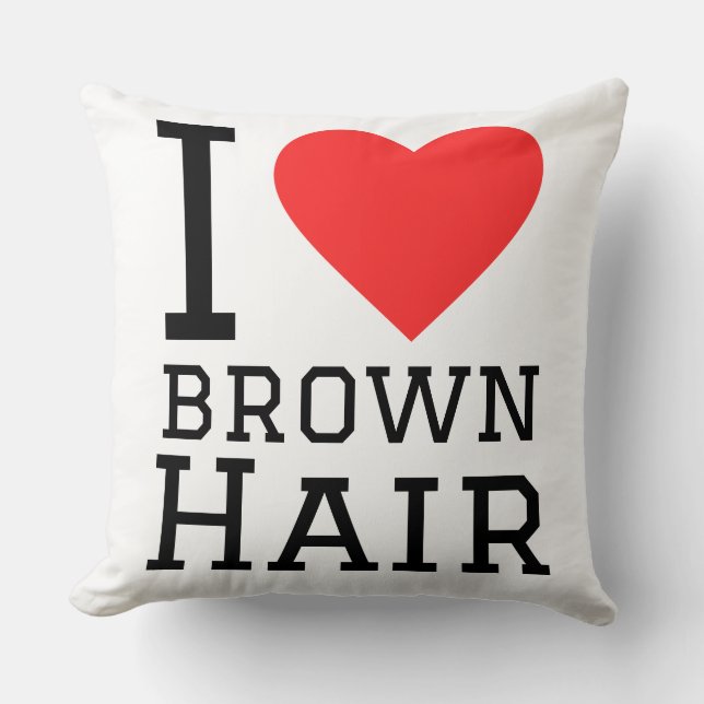 Almofada I love brown hair (Frente)