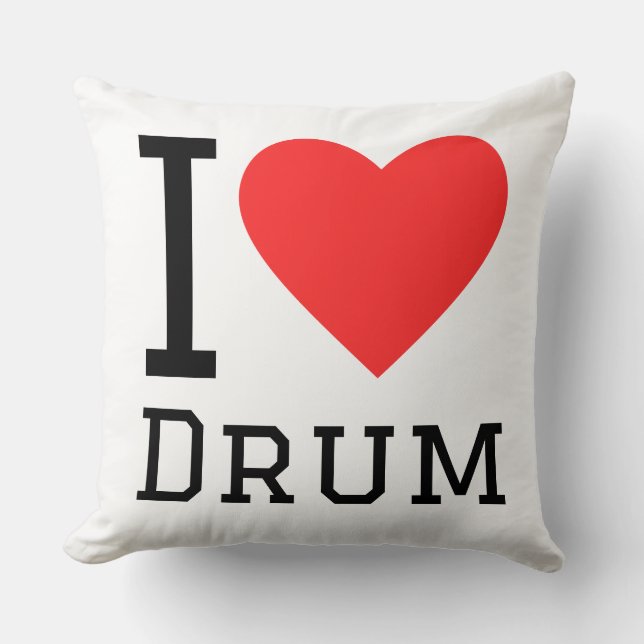 Almofada i love drum (Frente)