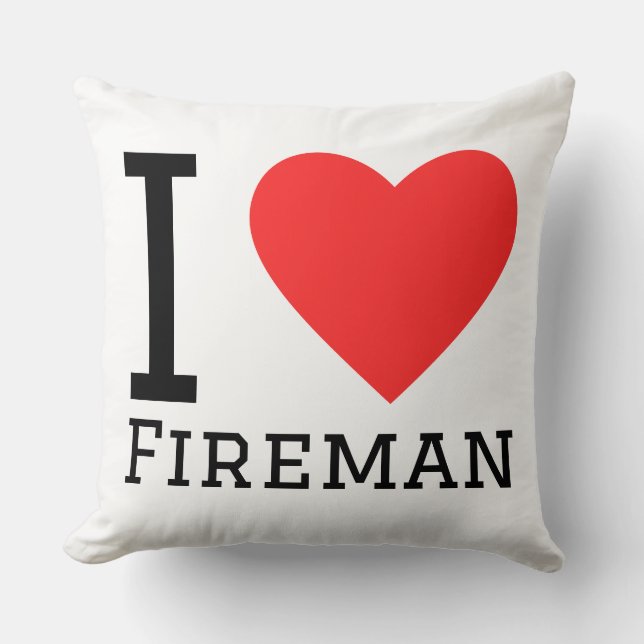 Almofada I love fireman  (Frente)