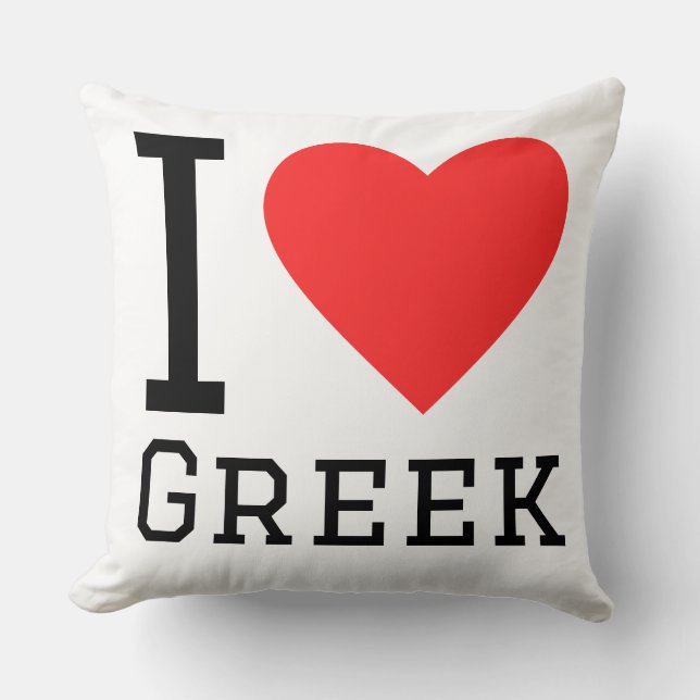 Almofada I love Greek  (Frente)